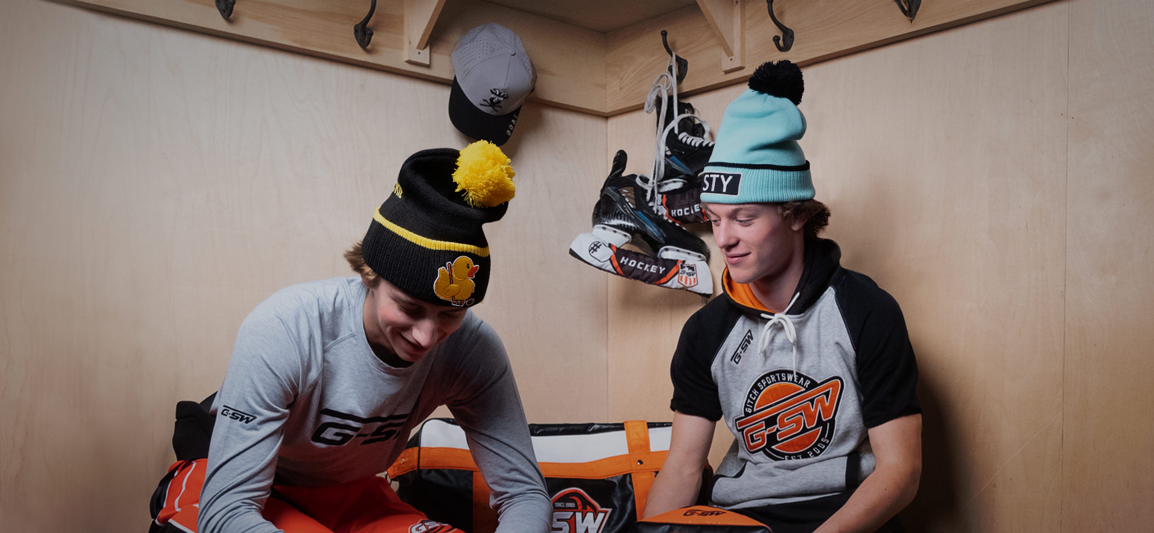 GSW Caps Hats Headwear for Hockey Players by Gitch Sportswear